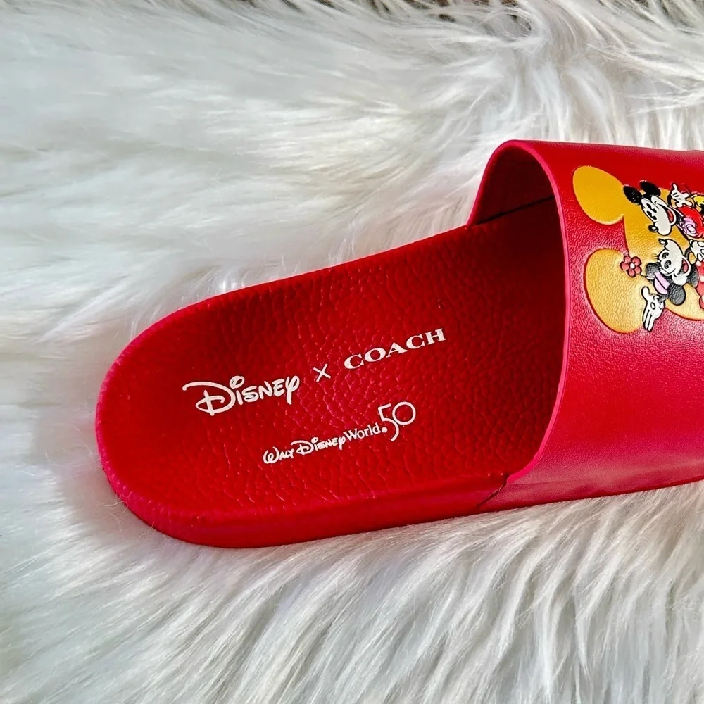 COACH x DISNEY | 50th Anniversary Red Slide Sandals